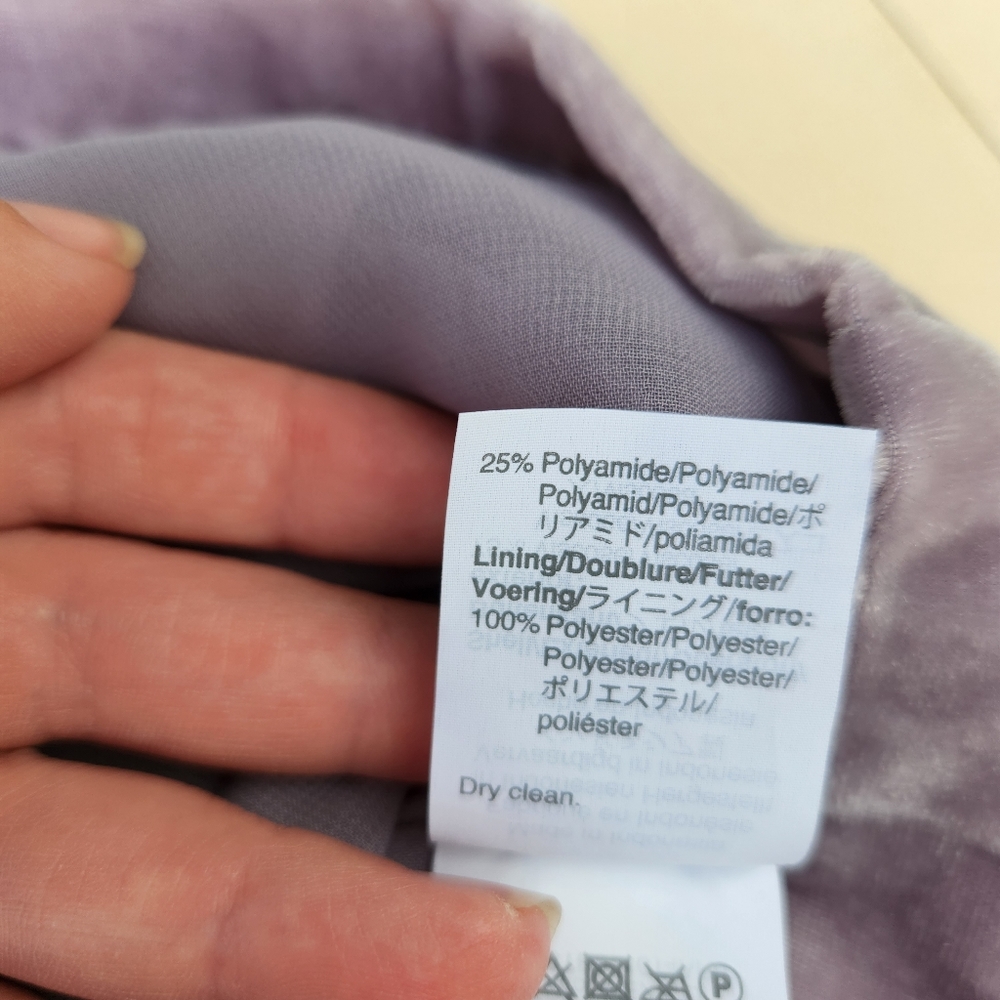 NWT Madewell Velvet Button-Down Cami Top - Lilac Purple - Size 14 - Picture 12 of 14